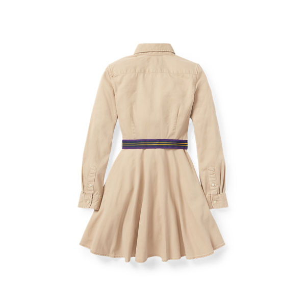 Belted Cotton Chino Shirtdress