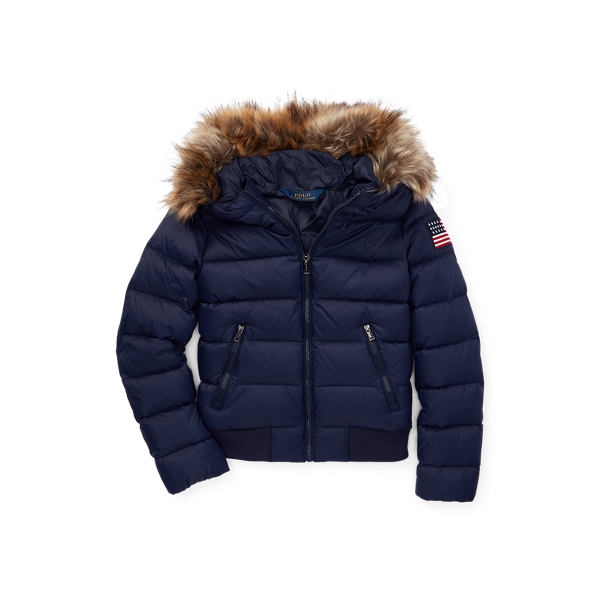 Faux-Fur-Trim Down Coat Girls 7-14 Years 1
