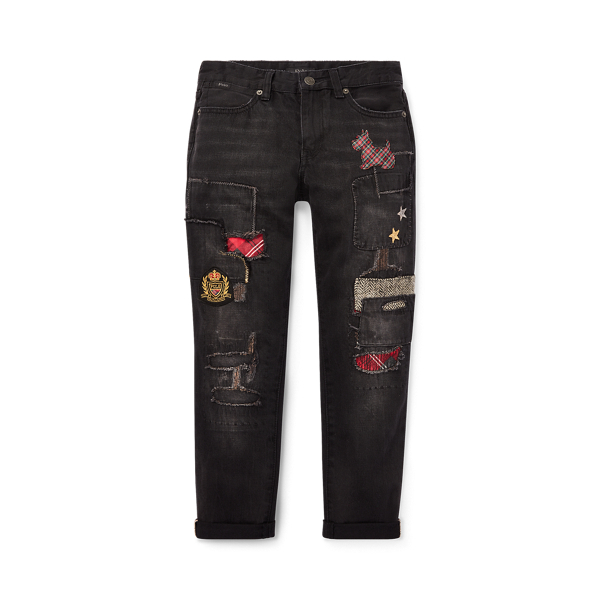 Patchwork Slim Boyfriend Jean Girls 7-14 Years 1