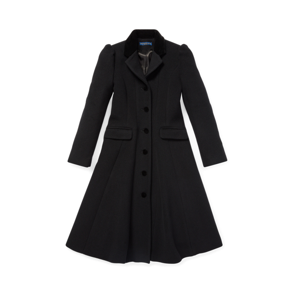 Wool blend coat ralph lauren sales