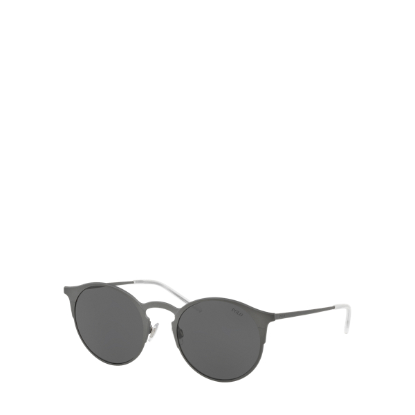 Round Metal Sunglasses Polo Ralph Lauren em Gunmetal 2