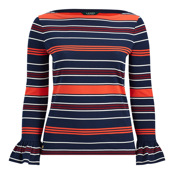 Striped Bell-Cuff Top Lauren Woman in 1
