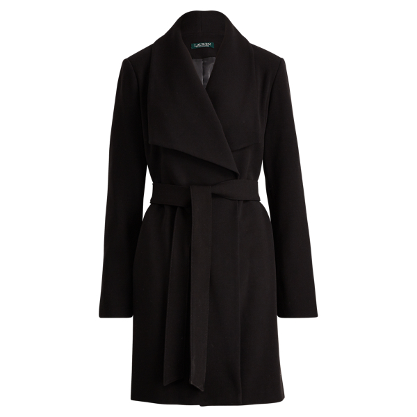 人気商品！Lauren Ralph Lauren Petite Belted Crepe Coat Lauren Ralph Lauren Petite XL Crepe Belted Wrap Coat Dusty