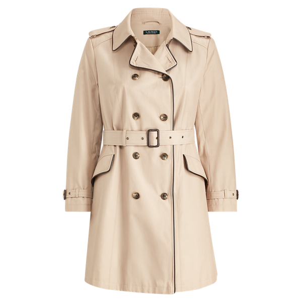 Cotton-Blend Trench Coat Lauren Woman 1