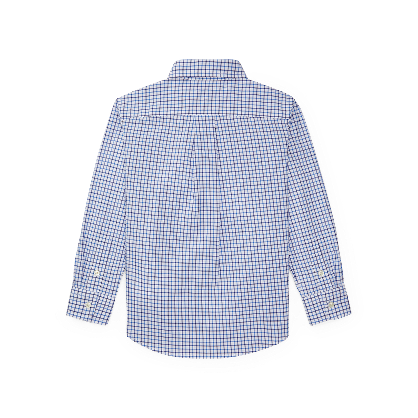 Детская рубашка Ralph Lauren Tattersall Cotton Poplin, цвет: Синий разноцветный — фото 1