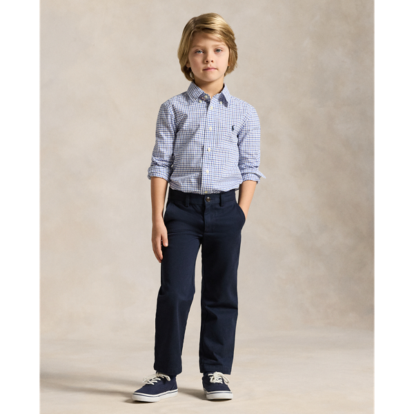 Blue Multi Tattersall Cotton Poplin Shirt Boys 2-7 4