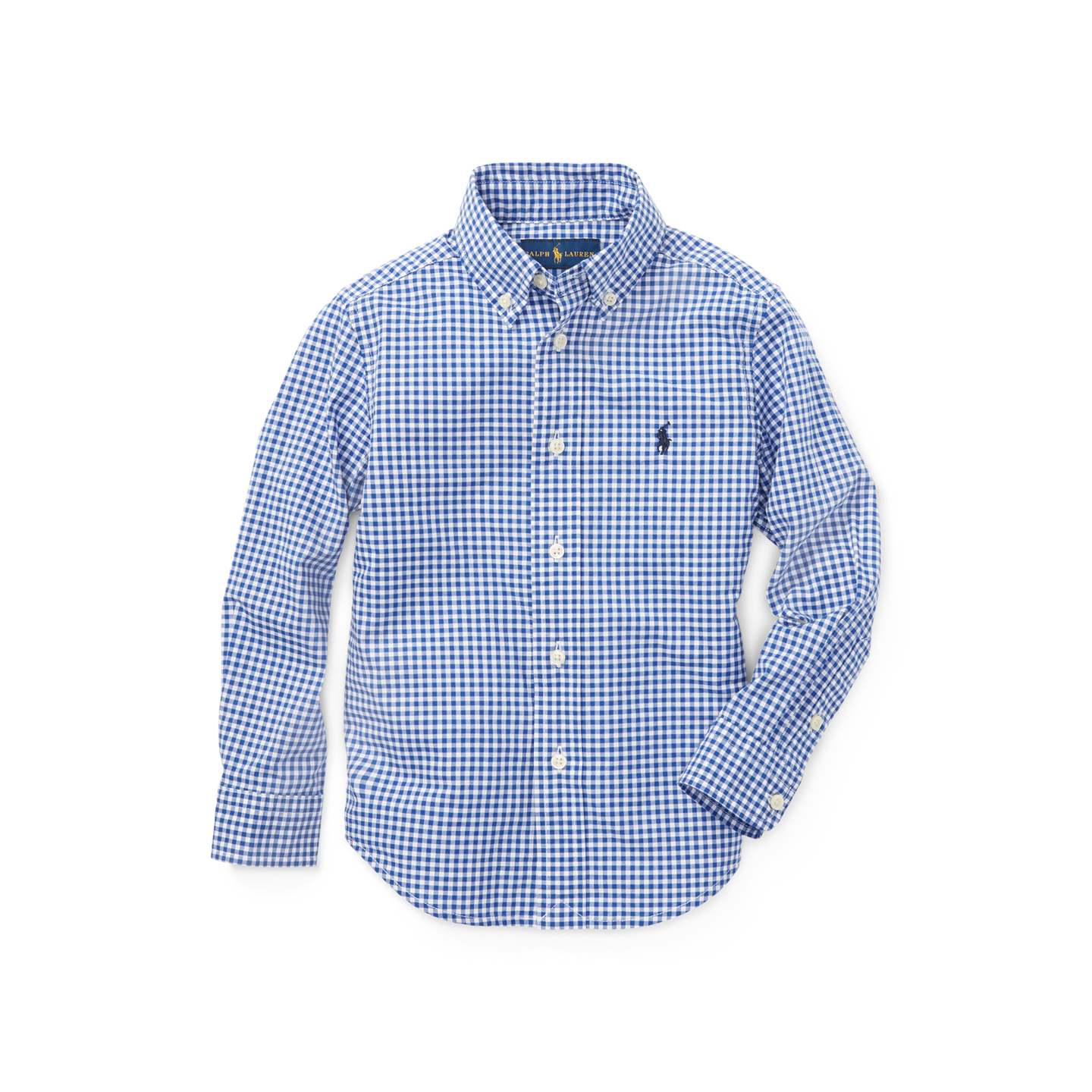 Детская рубашка Ralph Lauren Gingham Cotton Poplin, цвет: Синий разноцветный — фото 6