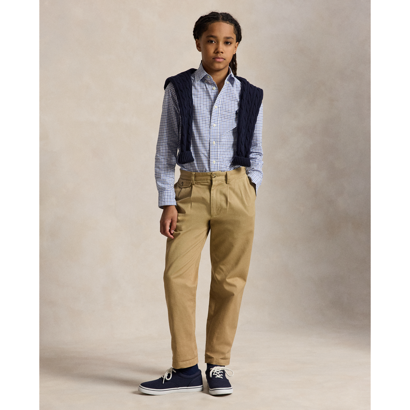 Детская рубашка Ralph Lauren Tattersall Cotton Poplin, цвет: Синий разноцветный — фото 2