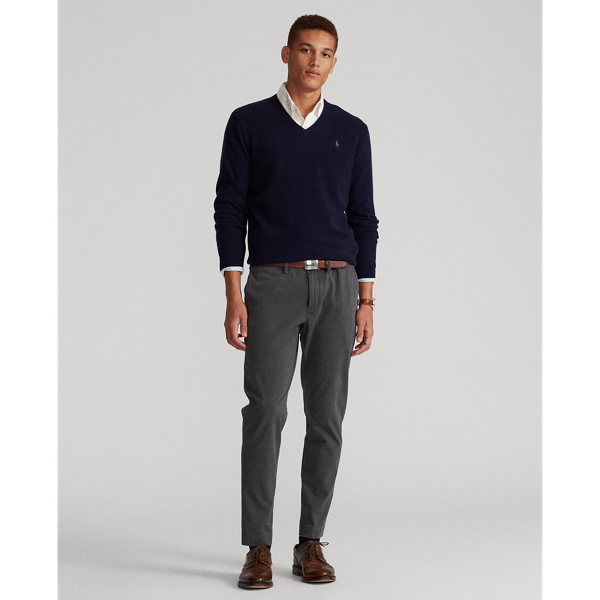 Hunter Navy Merino Wool V-Neck&nbsp;Jumper Big & Tall 3