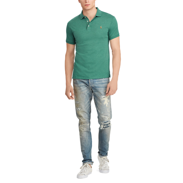 Polo cintr&eacute; en coton doux Polo Ralph Lauren en Vert Verano chin&eacute; 3