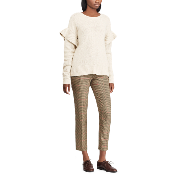 Mascarpone Cream Multi Ruffled Wool-Blend Sweater Lauren 3
