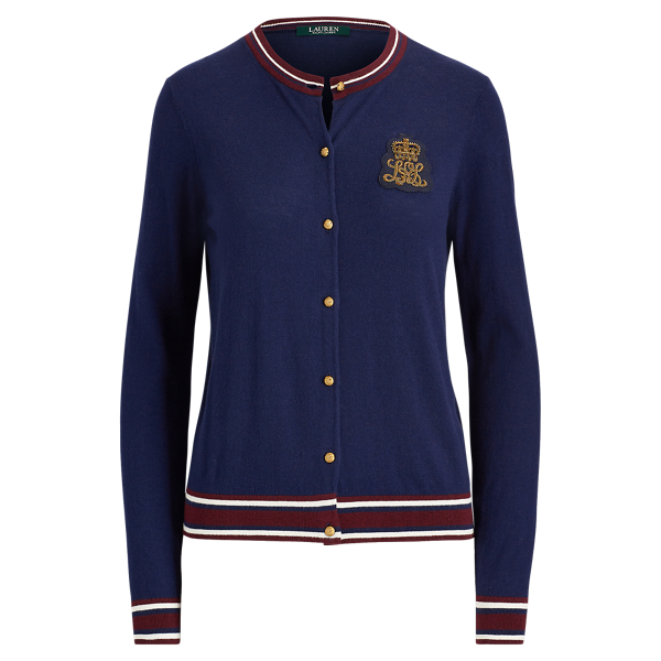 Bullion-Patch Cotton Cardigan Lauren em 1