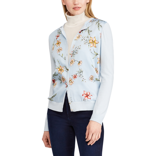 Floral-Print Cardigan