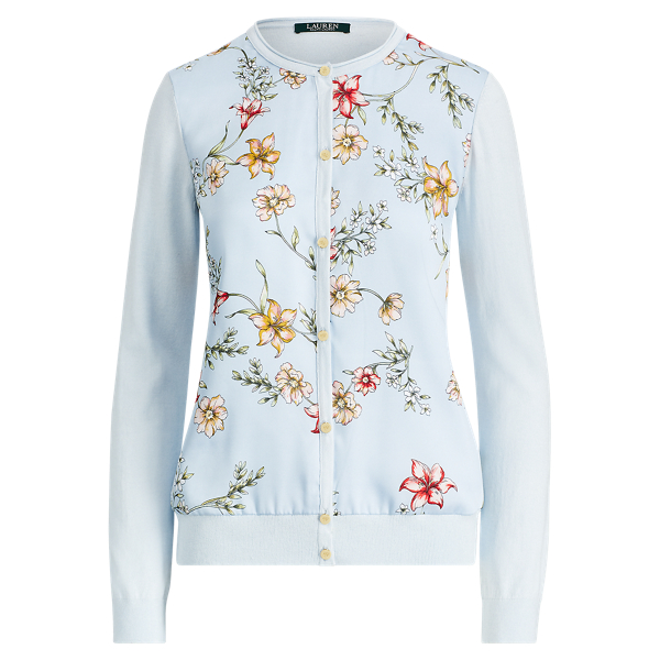 Floral-Print Cardigan