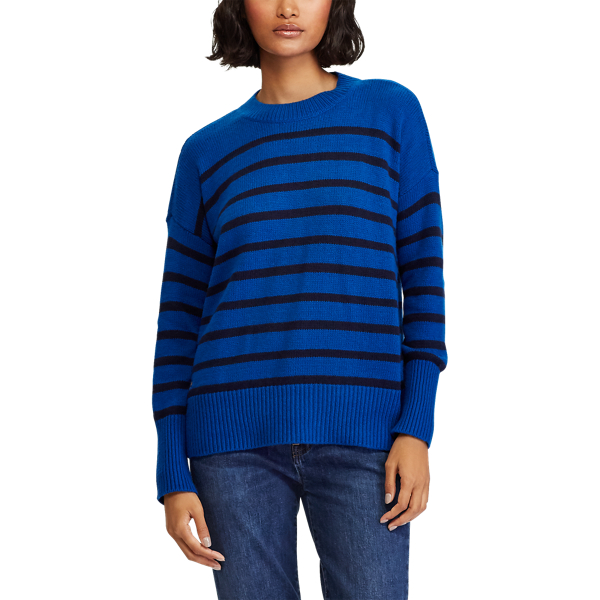 Striped Cotton-Blend Sweater