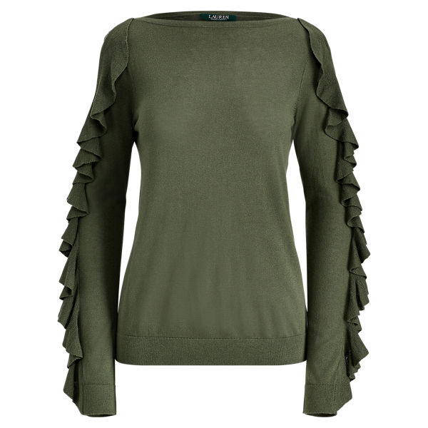 Ruffled Silk-Blend Sweater Lauren em 1