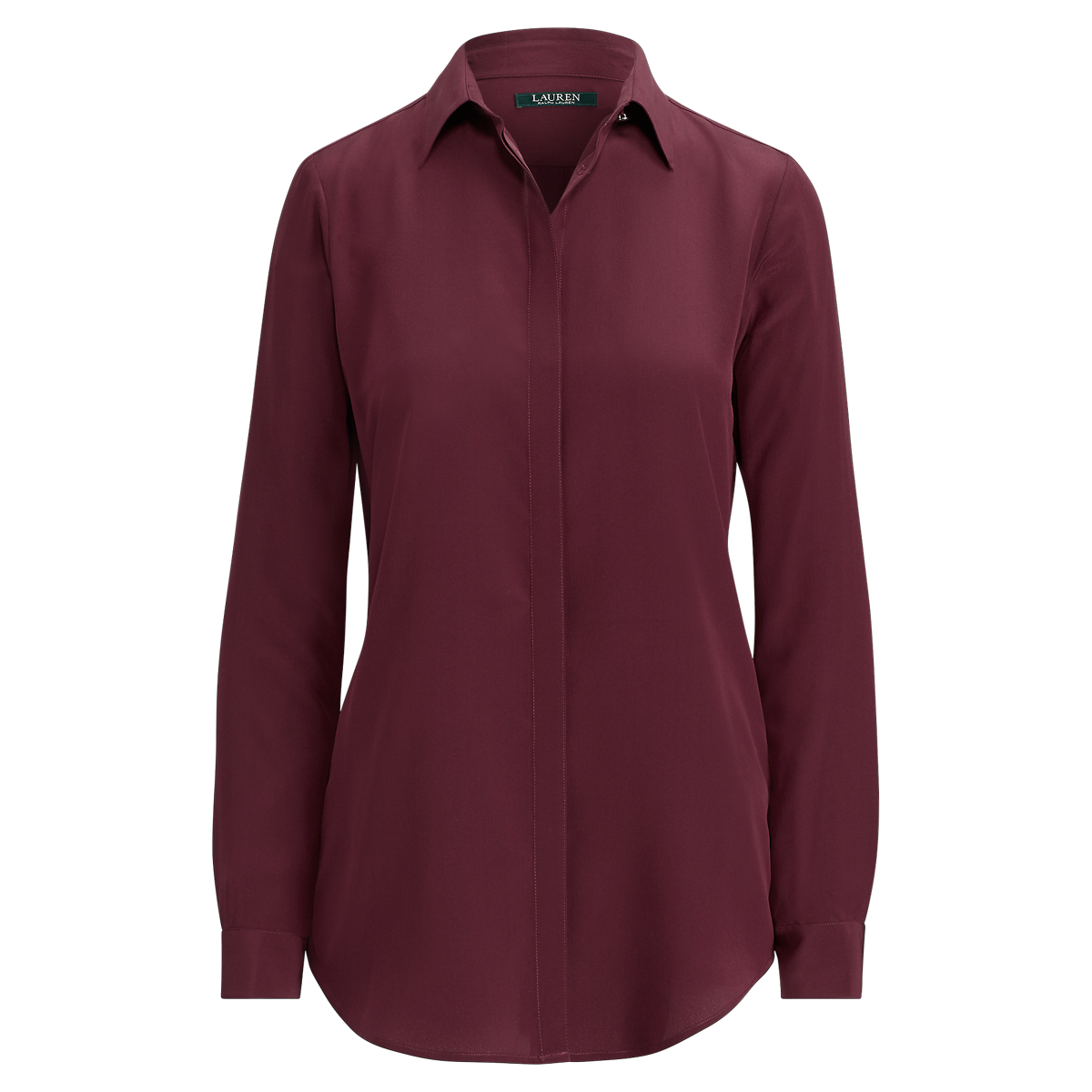 売れ筋商品|||ラルフローレン シャツ レディース トップス PLEATED COTTON SILK SHIRT - Button-down blouse - polo black Slim Fit Silk Shirt for Women | Ralph Lauren® BR