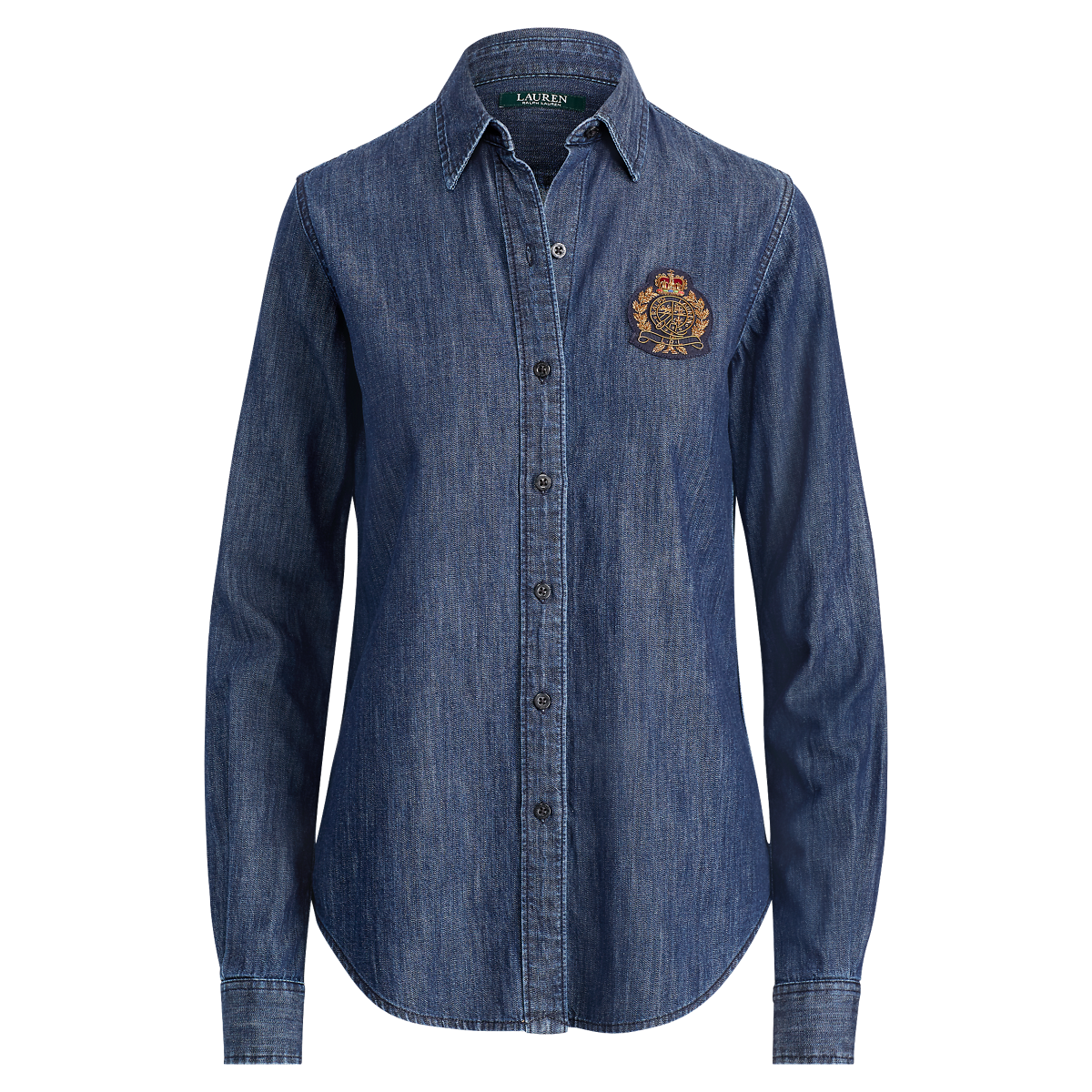Crest Patch Denim Shirt