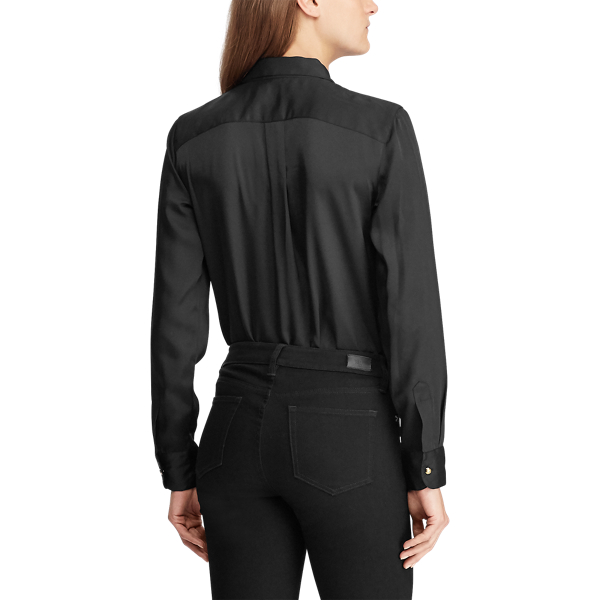 Polo Black Twill Button-Down Shirt Lauren 5