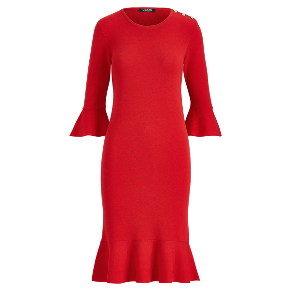 Ruffled Cotton-Blend Dress Lauren 1