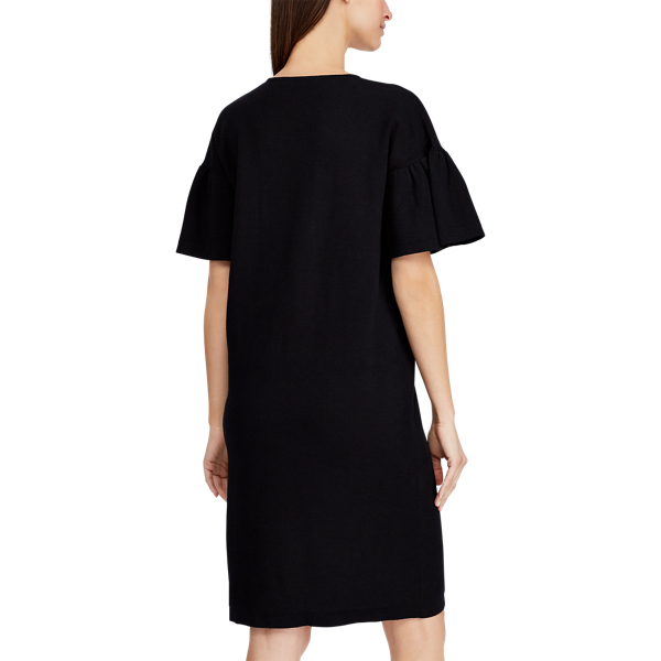 Polo Black Ruffle-Sleeve Sweater Dress Lauren 4