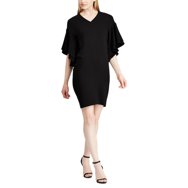 Polo Black Flutter-Sleeve Shift Dress Lauren 3