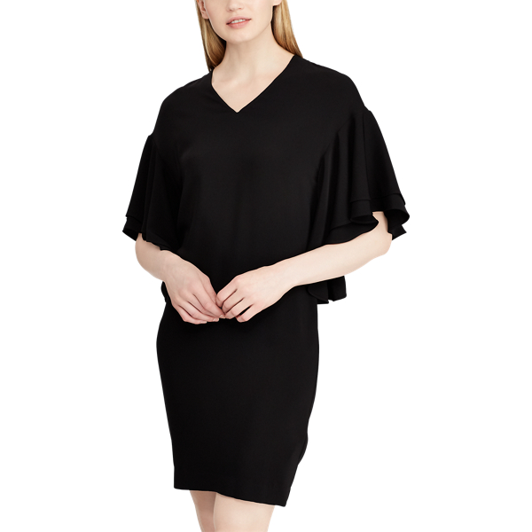 Polo Black Flutter-Sleeve Shift Dress Lauren 4