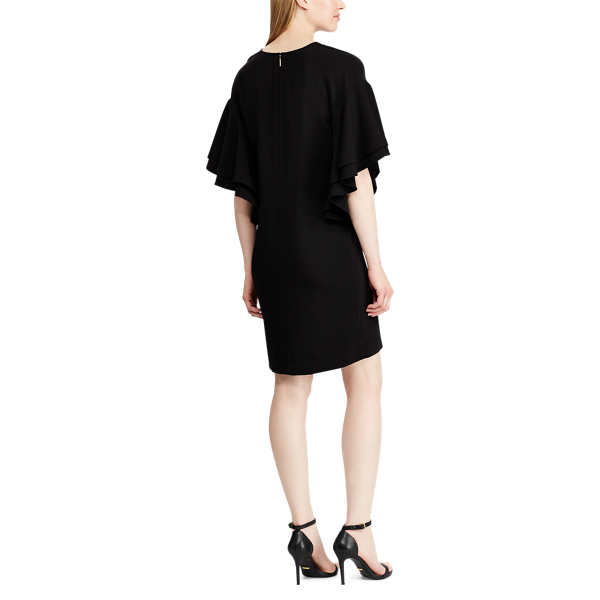 Polo Black Flutter-Sleeve Shift Dress Lauren 5