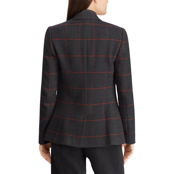 Green/Blue Multi Bullion-Patch Tweed Blazer Lauren 5