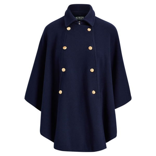 Cotton-Blend Poncho Coat