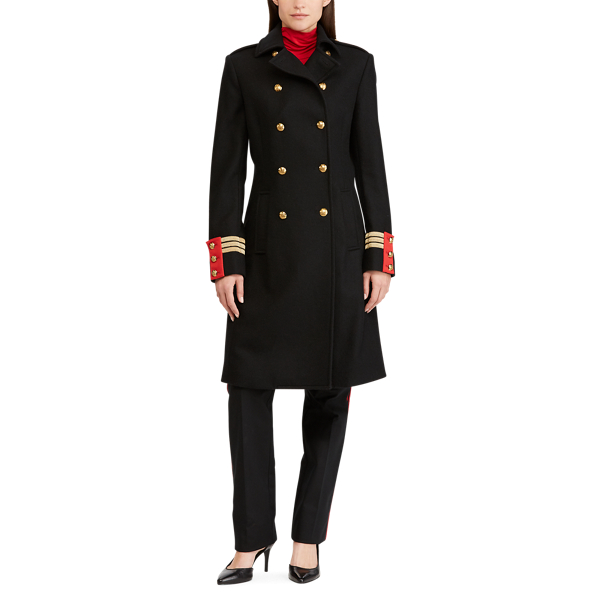 Wool Blend Officer s Coat for Women Ralph Lauren GE