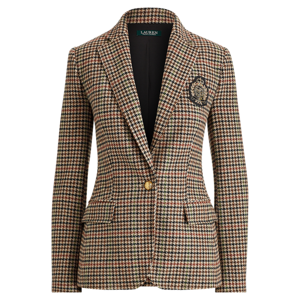 Karierter Wollblazer mit Kantille Lauren in 1