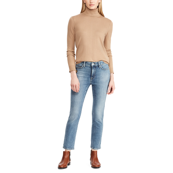 Light Authentic Wash Premier Straight Ankle Jean Lauren Petite 2