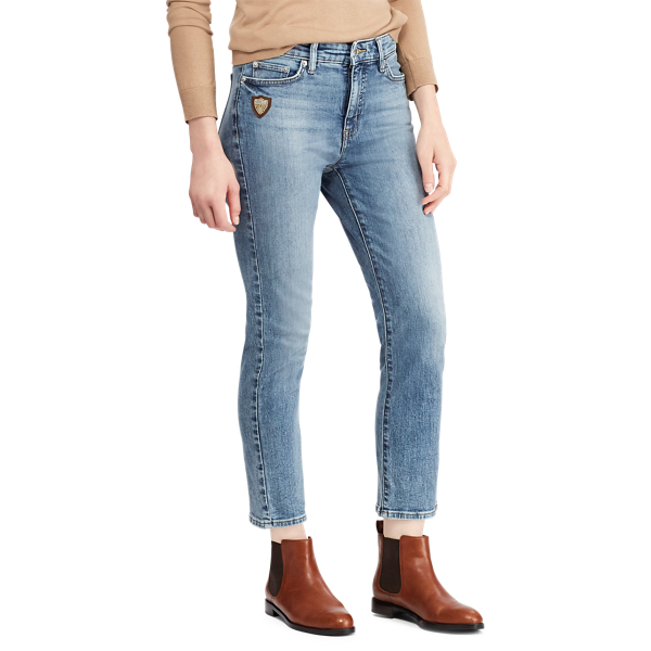 Light Authentic Wash Premier Straight Ankle Jean Lauren Petite 3