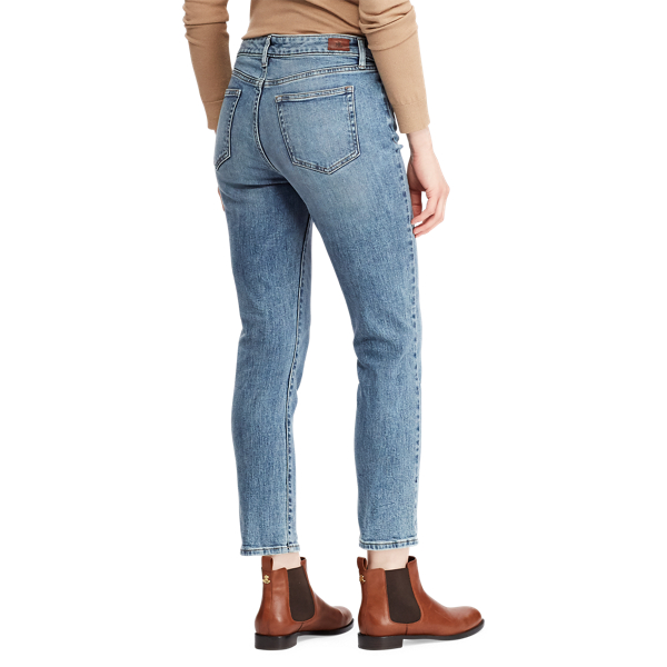 Light Authentic Wash Premier Straight Ankle Jean Lauren Petite 4