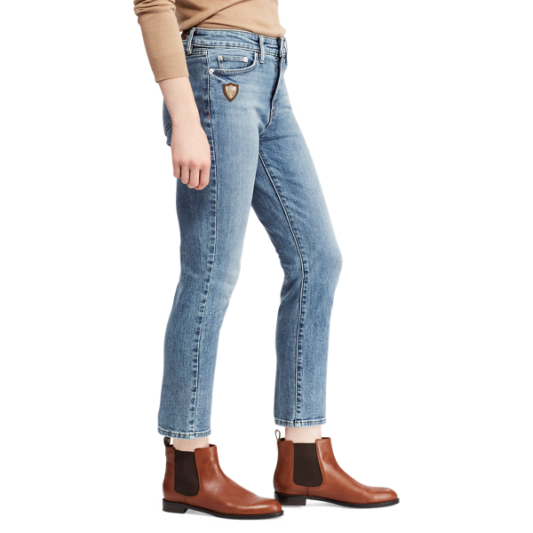 Light Authentic Wash Premier Straight Ankle Jean Lauren Petite 5