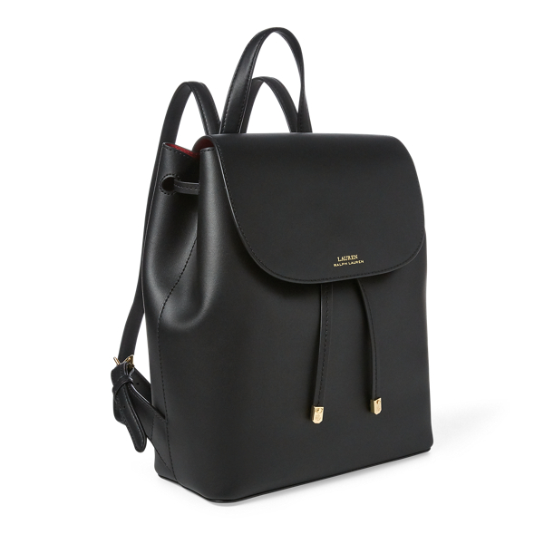 Drawstring Leather Backpack
