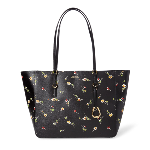 Floral Leather Tote