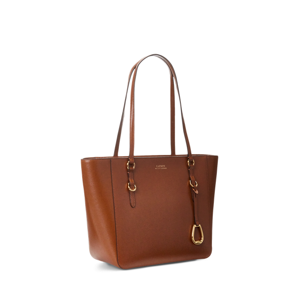 LAUREN RALPH LAUREN ブラウン レザートートバッグ Leather Oxford Tote