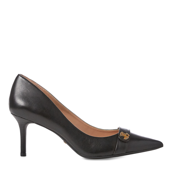 Black Leyna Leather Pump Lauren 1