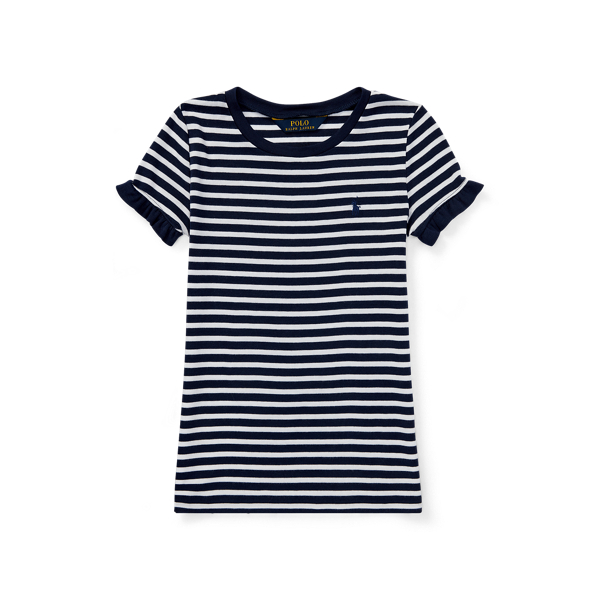 Striped Ruffled Jersey T-Shirt Girls 7-14 Years in 1