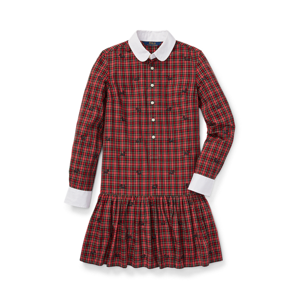 Plaid Poplin Dress Girls 7-14 Years 1