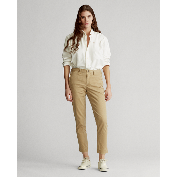 Caf&eacute; Tan Stretch Cotton Straight Pant Polo Ralph Lauren 1