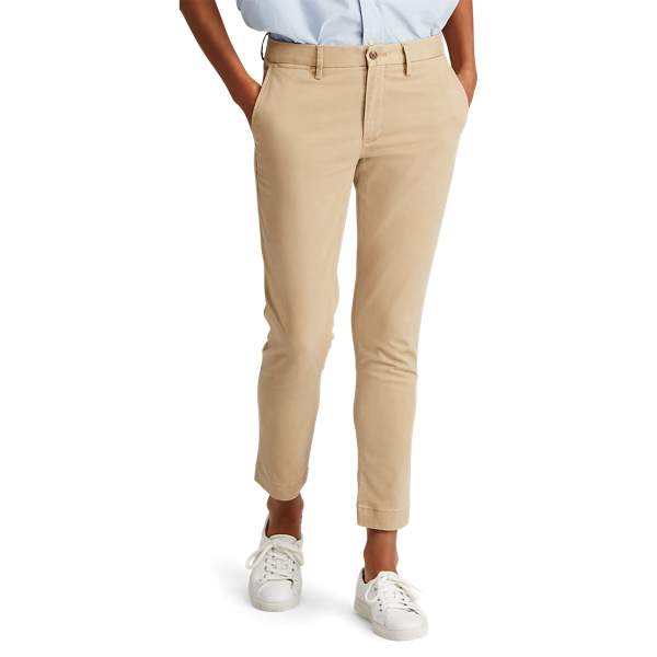 Caf&eacute; Tan Stretch Cotton Straight Pant Polo Ralph Lauren 4