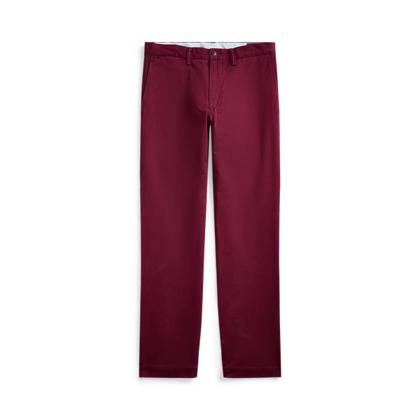 Slim fit keperstof broek met stretch