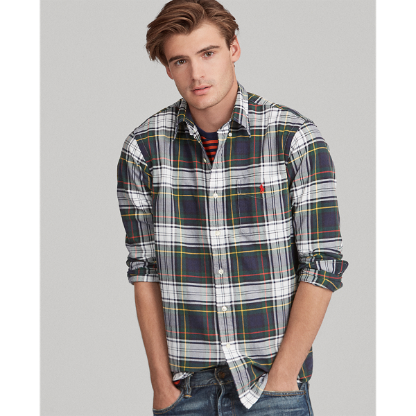 Polo ralph lauren classic fit plaid oxford shirt hotsell