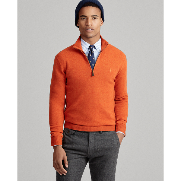 Merino wool half zip sweater hotsell