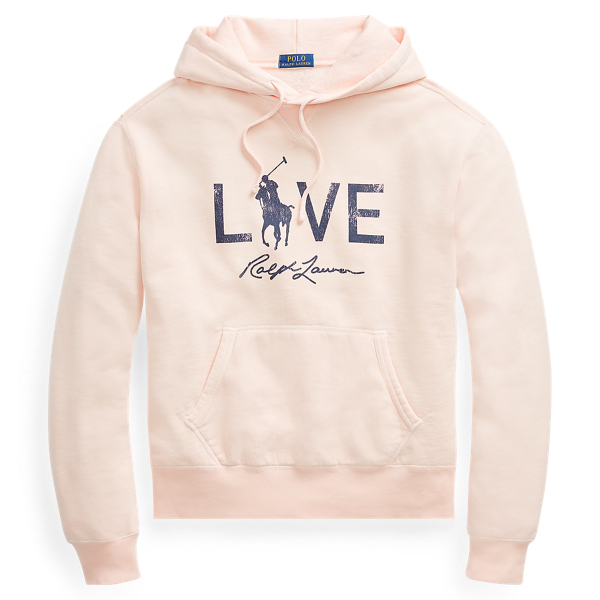 Ralph lauren pink pony fleece hoodie hotsell