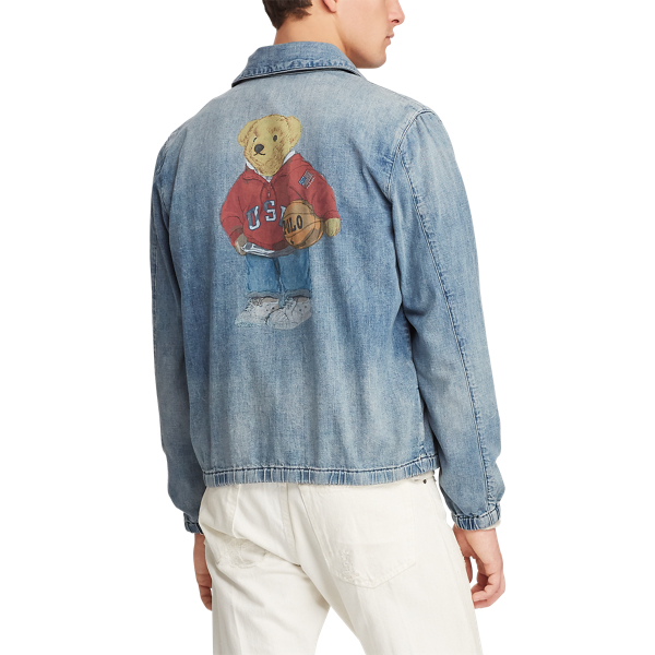 Polo Bear Denim Windbreaker for Men Ralph Lauren DZ