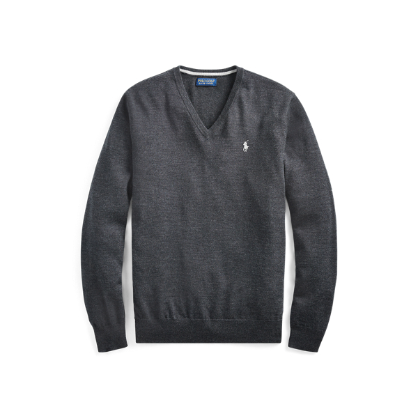 Merino Wool V-Neck Jumper RLX 1